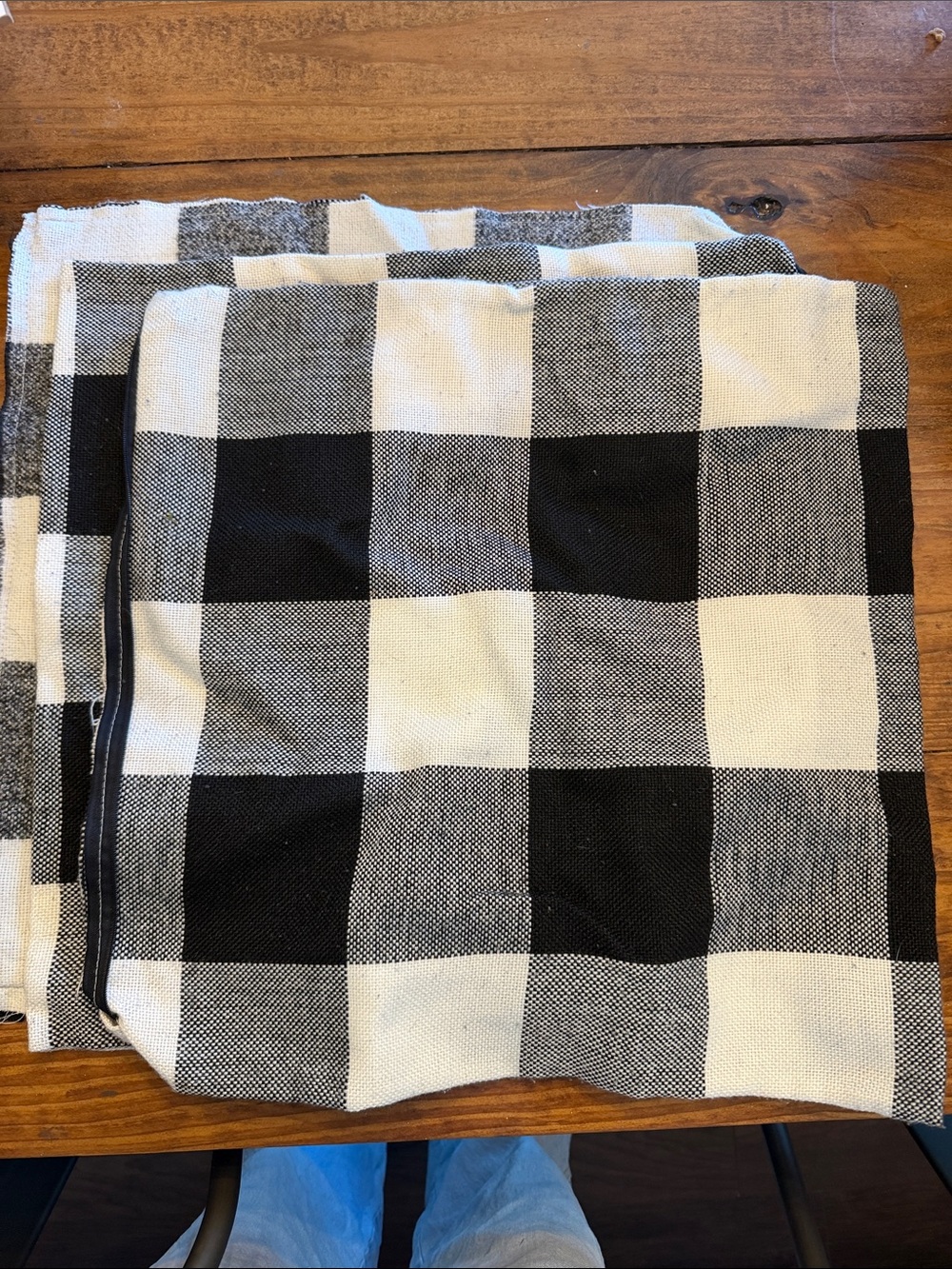 Black & White Buffalo Check Girls' Skirt